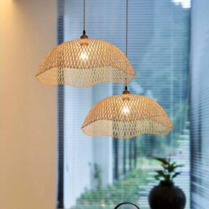 Bamboo Dome Shade Pendant Light for Soft Lighting