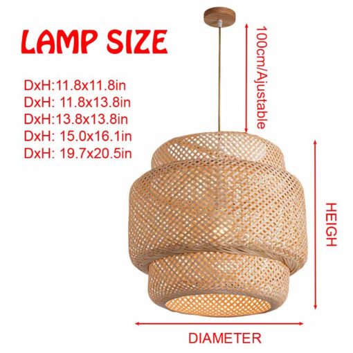 Bamboo Sinnerlig Pendant Lamp Wicker Lantern for Cozy Interiors - Image 4