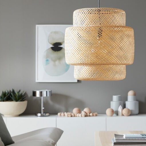 Bamboo Sinnerlig Pendant Lamp Wicker Lantern for Cozy Interiors - Image 9