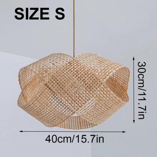 Ribbon Bamboo Cloud Chandelier Wicker Pendant Light - Image 4