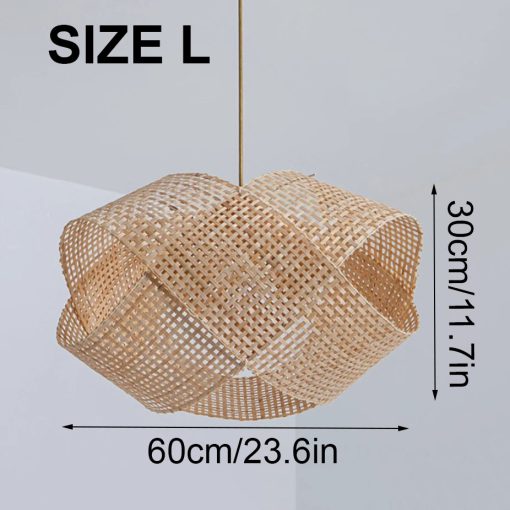 Ribbon Bamboo Cloud Chandelier Wicker Pendant Light - Image 2