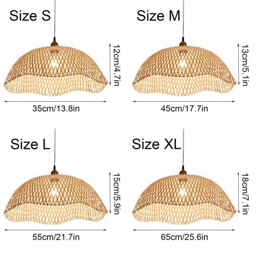 Bamboo Dome Shade Pendant Light for Soft Lighting - Image 3